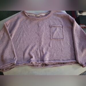 NWOT POL MISSES SZ MED Mauve Lightweight Crew Neck Sweater